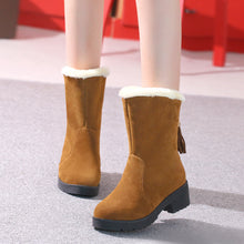 Load image into Gallery viewer, Suede Round Toe Boots