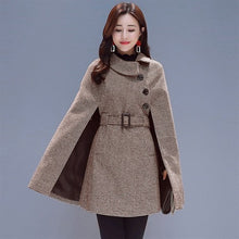 Load image into Gallery viewer, Woolen Blended Tweed Cape