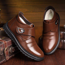 Load image into Gallery viewer, High-Top Leather Cashmere Lined Shoes