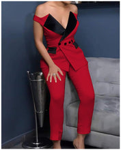 Load image into Gallery viewer, Off The Shoulder Tuxedo Style 2PC Suit