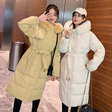 Load image into Gallery viewer, Hooded Slim-Fit Large Fur Collar Down Jacket