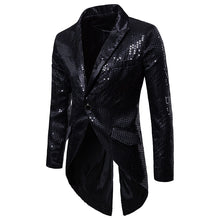 Load image into Gallery viewer, Sequined Single Button Suit Jacket