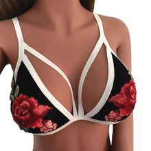 Load image into Gallery viewer, Rose Embroidery Lace Bra Set