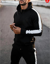 Load image into Gallery viewer, Striped Hooded Jogger Suit