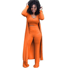 Load image into Gallery viewer, 3-PC Knitted Rib Accented Suit