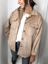 Load image into Gallery viewer, Double Pocketed Brushed Velour Jacket