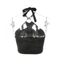 Load image into Gallery viewer, Butterfly Velour Halter Top