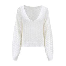 Load image into Gallery viewer, V-neck cut out sweater