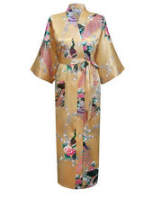Load image into Gallery viewer, Japanese Satin Peacock Robe