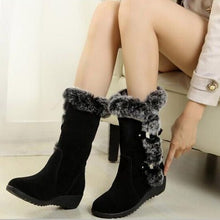 Load image into Gallery viewer, Snow Boots Mid-calf Faux Fur Plush Winter Women Boots
