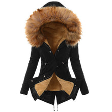 Load image into Gallery viewer, Fur Collar Trench Jacket