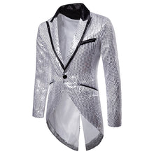 Load image into Gallery viewer, Sequined Single Button Suit Jacket