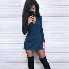 Load image into Gallery viewer, Double Breasted V-neck Romper