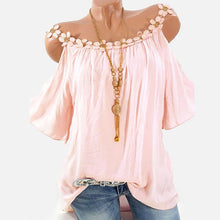 Load image into Gallery viewer, Flowered Collar & Strapless Top