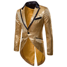Load image into Gallery viewer, Sequined Single Button Suit Jacket