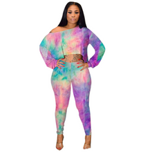 Load image into Gallery viewer, Tie-Dye 2PC Loose Top Pants Set