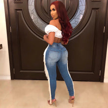 Load image into Gallery viewer, Shredded Fringe Jeans