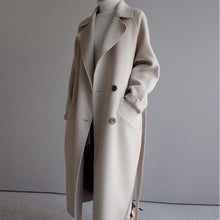 Load image into Gallery viewer, Woolen Lapel Maxi Belted Coat