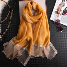 Load image into Gallery viewer, Satin & Mesh Accented Scarf