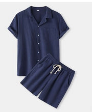 Load image into Gallery viewer, Cotton Short Sleeve Shorts Set