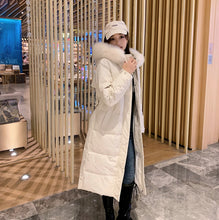 Load image into Gallery viewer, Hooded Slim-Fit Large Fur Collar Down Jacket