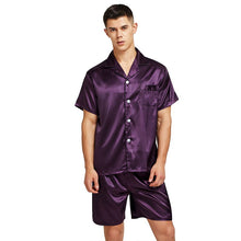 Load image into Gallery viewer, Solid Color Silky Pajama Set