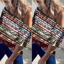 Load image into Gallery viewer, Rainbow Sequins Sleeveless Top