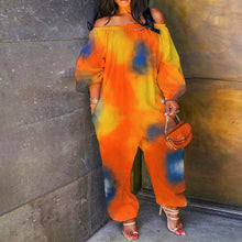 Load image into Gallery viewer, Tie-Dye Printed Long-Sleeved Jumpsuit