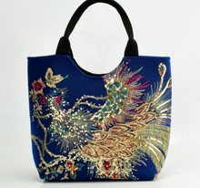 Load image into Gallery viewer, Peacock Embroidery Handbag