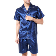 Load image into Gallery viewer, Solid Color Silky Pajama Set