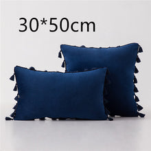 Load image into Gallery viewer, Tassel velvet sofa pillowcase