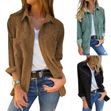 Load image into Gallery viewer, Rivet Accented Pocket Shirt