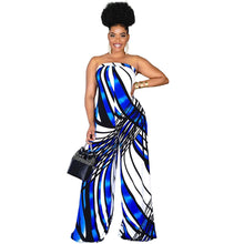 Load image into Gallery viewer, Tube Top Halter Printed Jumpsuit