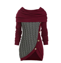 Load image into Gallery viewer, Button Accented Thick Hooded Sweater