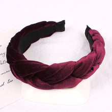 Load image into Gallery viewer, Braided Velvet Headband