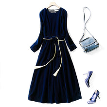 Load image into Gallery viewer, Maxi Loose Fit Velour Dress