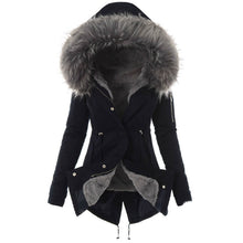 Load image into Gallery viewer, Fur Collar Trench Jacket