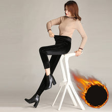 Load image into Gallery viewer, High Waisted Velvet Pants, Leggings