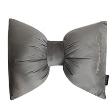 Load image into Gallery viewer, Velvet Bow Tie Accent Pillow