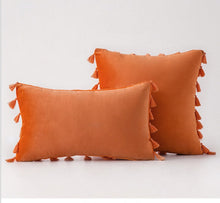 Load image into Gallery viewer, Tassel velvet sofa pillowcase