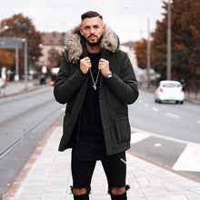 Load image into Gallery viewer, Mid-Length Fur Collar Oversized Jacket