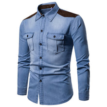 Load image into Gallery viewer, Patch Denim Shirt
