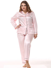 Load image into Gallery viewer, Satiny Solid Colored Pajamas Set