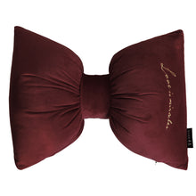 Load image into Gallery viewer, Velvet Bow Tie Accent Pillow