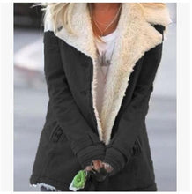 Load image into Gallery viewer, Buttoned Fur Lined Winter Coat