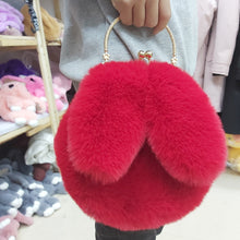 Load image into Gallery viewer, Plush Bunny Ear Handbag