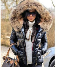 Load image into Gallery viewer, Ladies Short Down Coat with Oversized Fur Hood