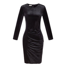 Load image into Gallery viewer, Shimmering Velour Ruched Dress