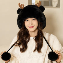 Load image into Gallery viewer, Antler Knitted Plush Hat