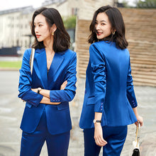 Load image into Gallery viewer, Satiny Solid Color Casual Suits
